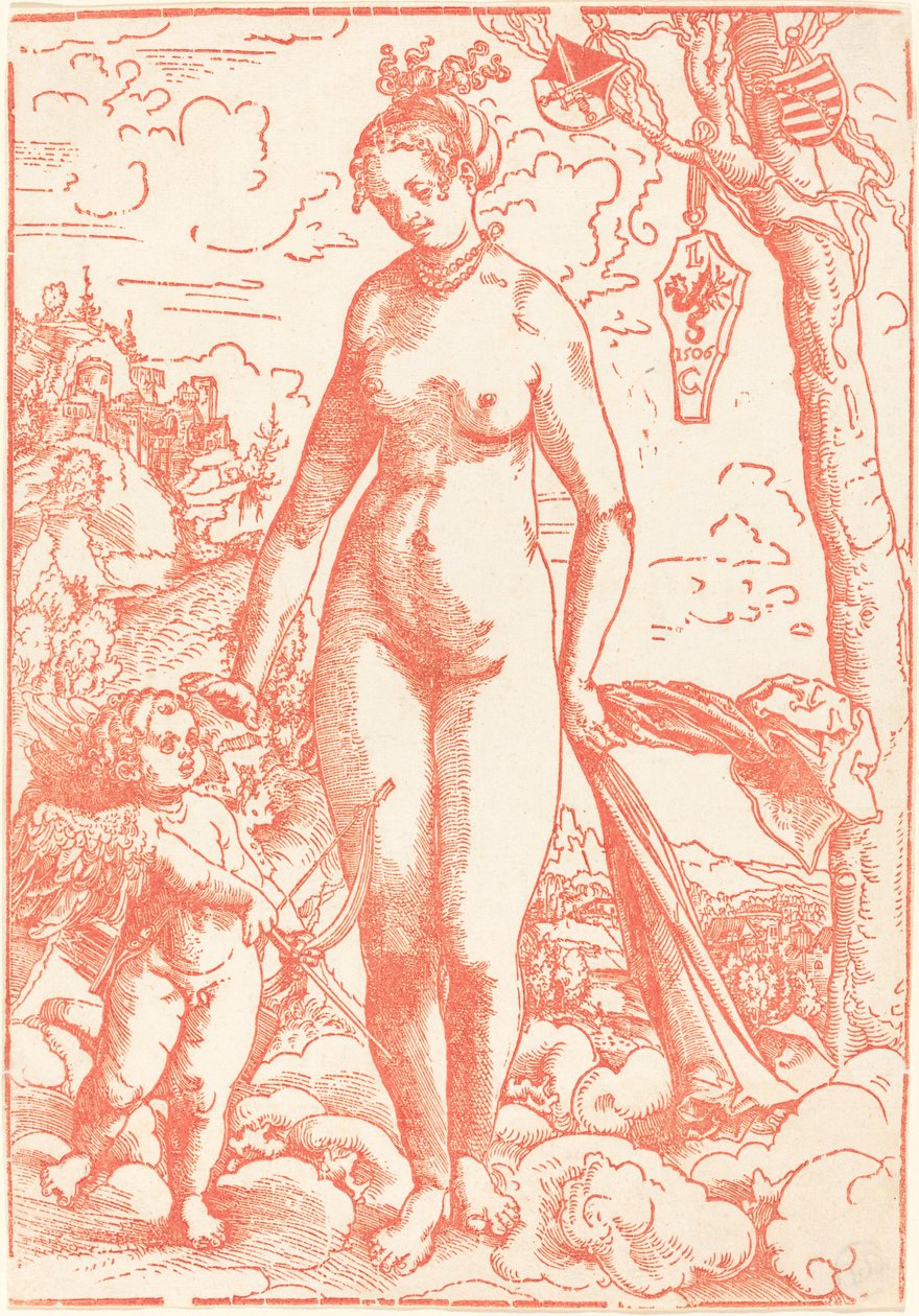 Venus og Amor af Lucas Cranach the Elder