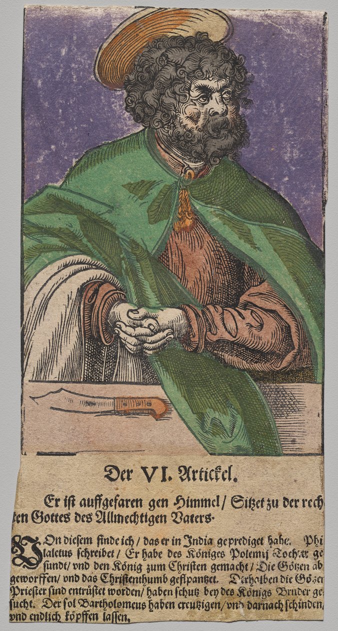 Bartholomew fra Kristus, Apostlene og Sankt Paulus af Lucas Cranach the Elder, After