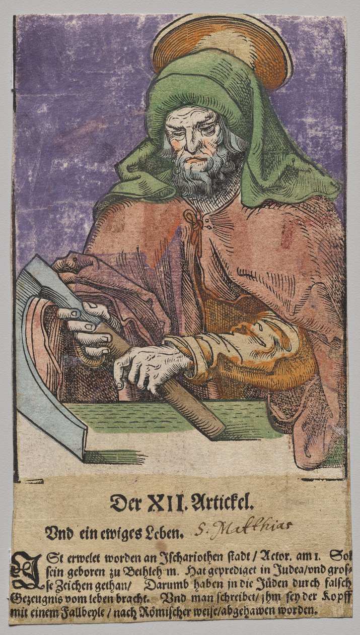 Matthias fra Kristus, apostlene og den hellige Paulus af Lucas Cranach the Elder, After