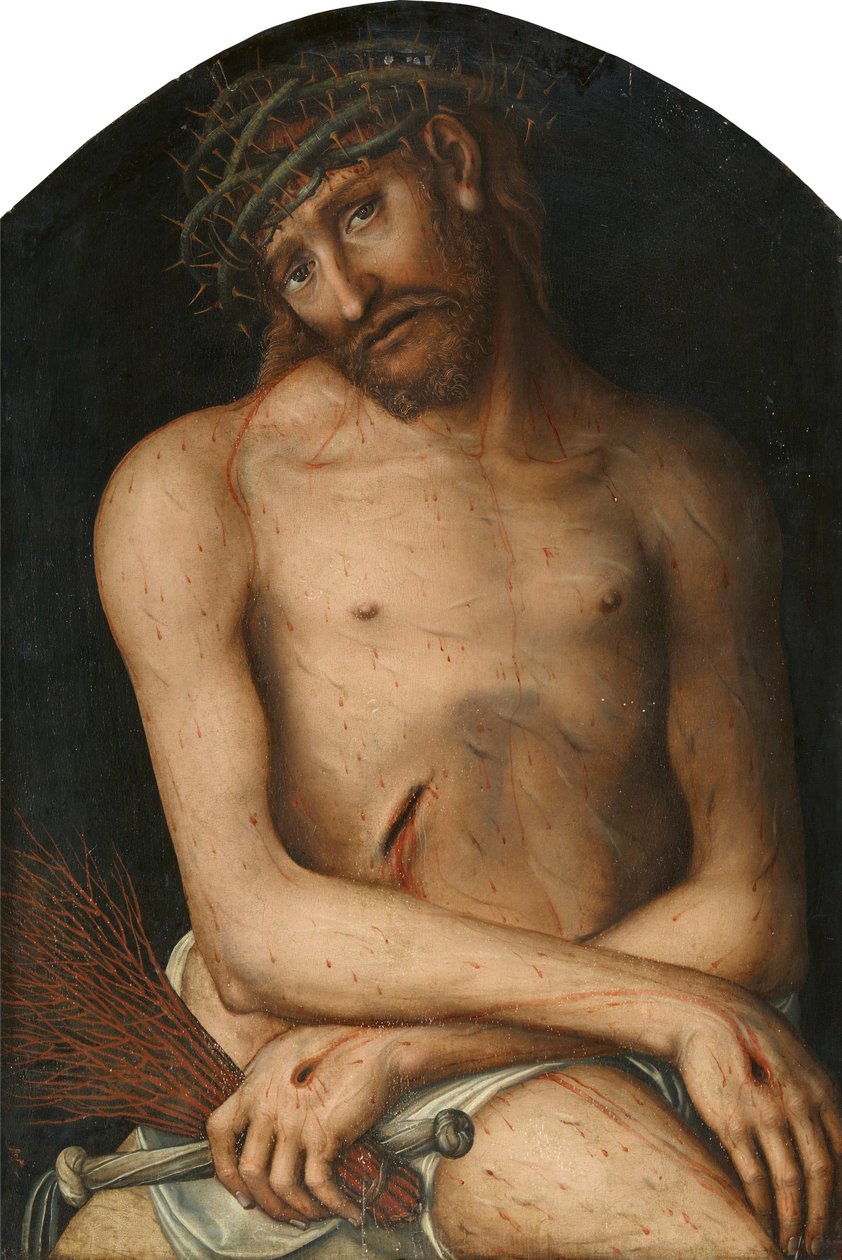 Tysk: Christus als Schmerzensmann Kristus som smertens mand af Lucas Cranach the Elder and workshop