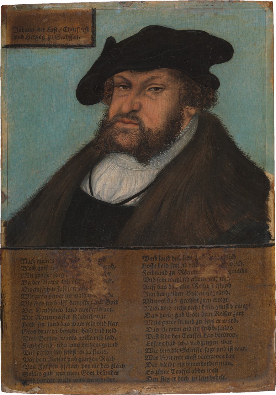 Johann I (1468-1532), den konstante, kurfyrste af Sachsen af Lucas Cranach the Elder and workshop