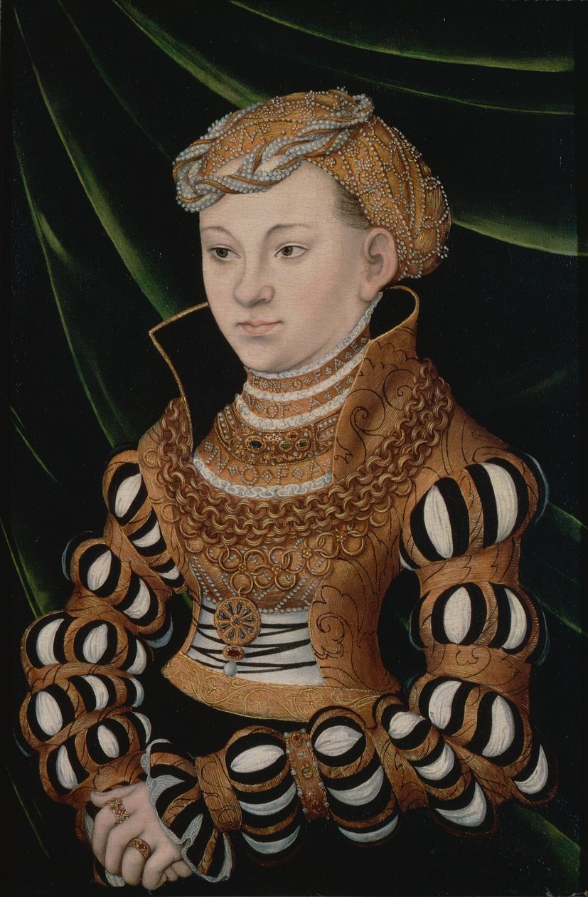 Portræt af prinsesse Margaret af Sachsen af Lucas Cranach the Elder and workshop