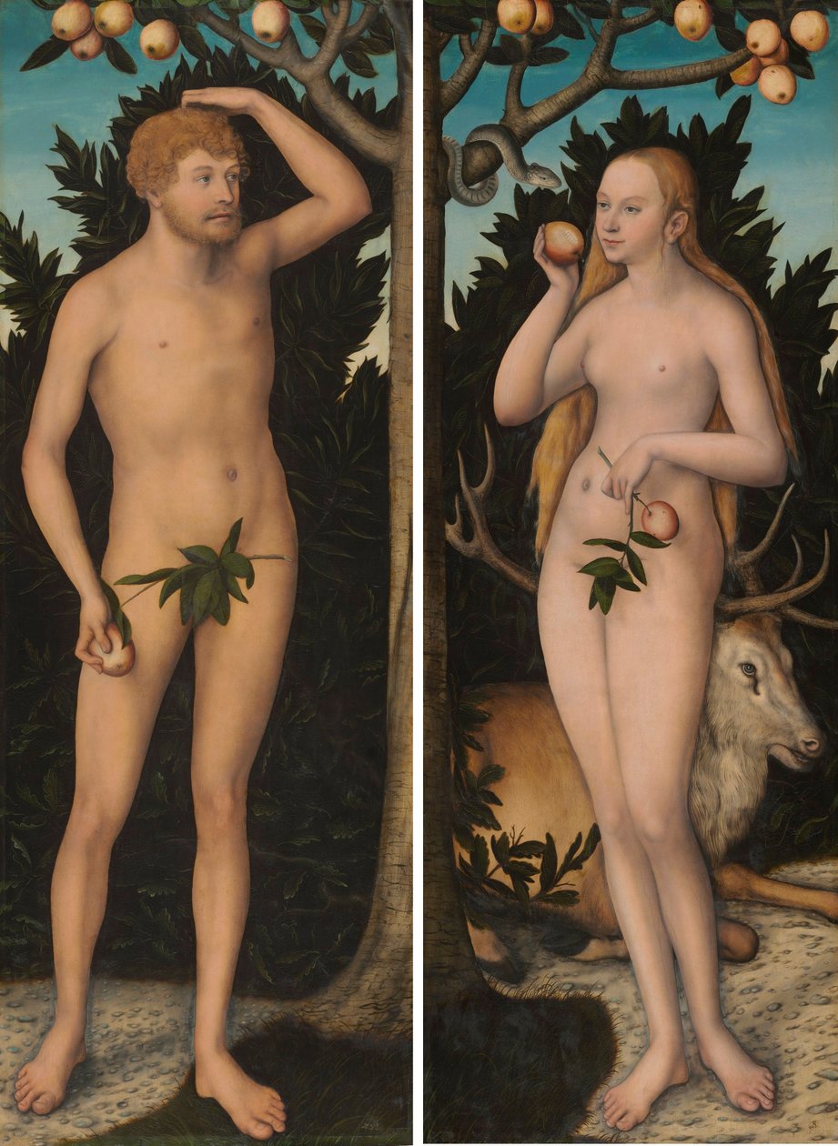 Adam og Eva af Lucas Cranach the Younger