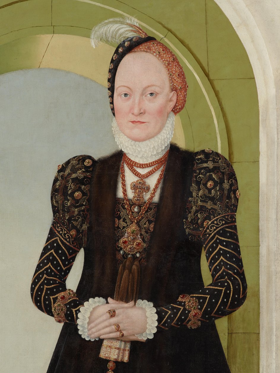 Anna af Danmark, hertuginde af Sachsen af Lucas Cranach the Younger