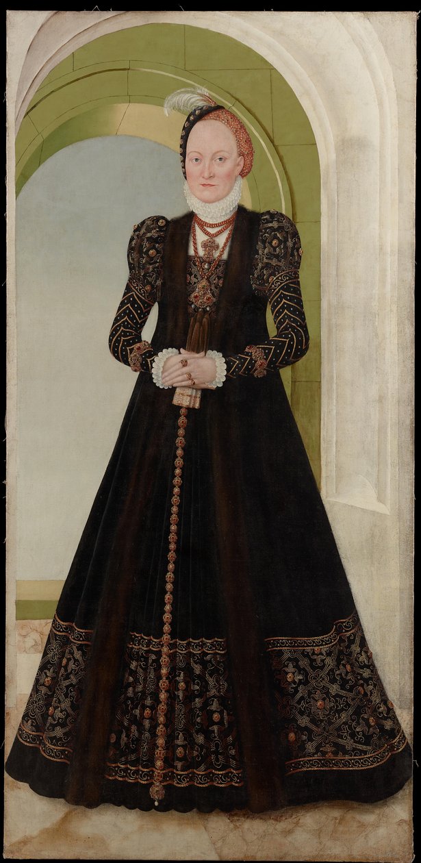 Anna af Danmark, hertuginde af Sachsen af Lucas Cranach the Younger
