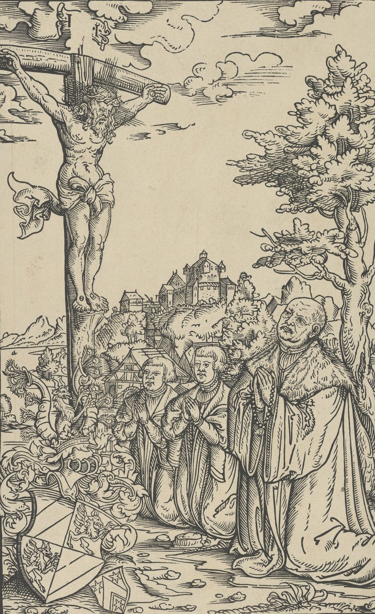 Bogplade af Christoph Scheurl, 1500-tallet af Lucas Cranach the Younger  
