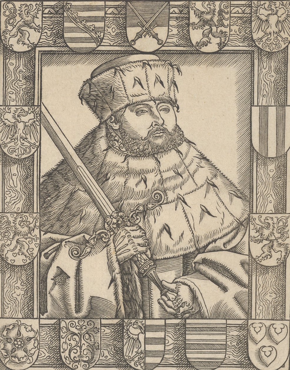 Kopi af Johannes Frederik den Storsindede, i valgmandsklæder af Lucas Cranach the Younger  