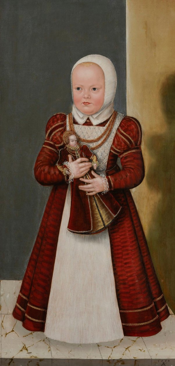 Tysk: Bildnis der Prinzessin Marie, Schwester Christians I. Portræt af prinsesse Marie, søster til Christian I af Lucas Cranach the Younger