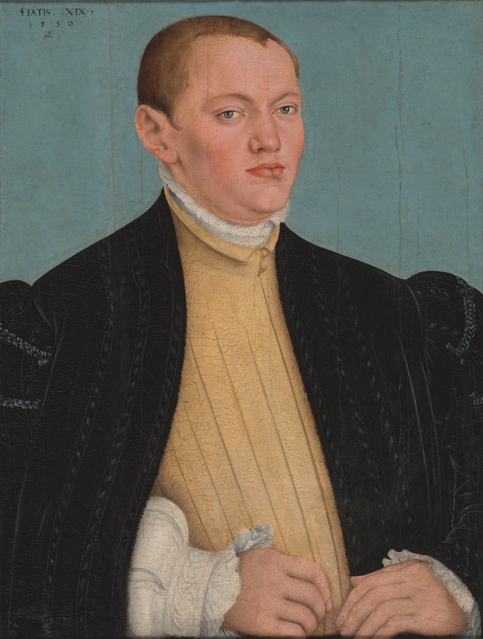 Tysk: Bildnis eines jungen Mannes Portræt af en ung mand af Lucas Cranach the Younger