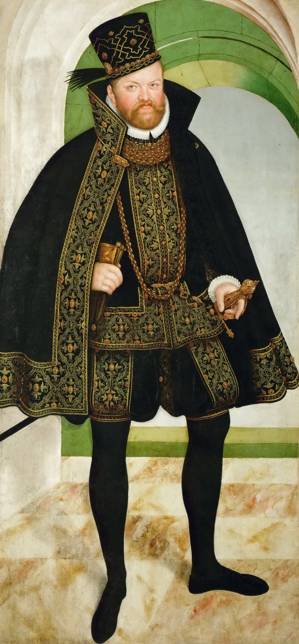 Tysk: Kurfyrste August af Sachsen (1526-1586) Augustus, kurfyrste af Sachsen (1526-1586) af Lucas Cranach the Younger