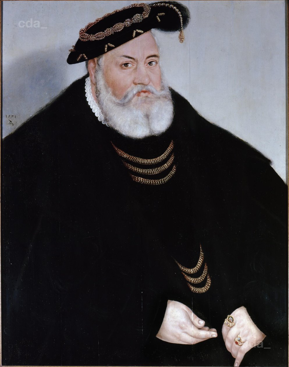 Portræt af markgreve Georg den Fromme af Brandenburg-Ansbach af Lucas Cranach the Younger