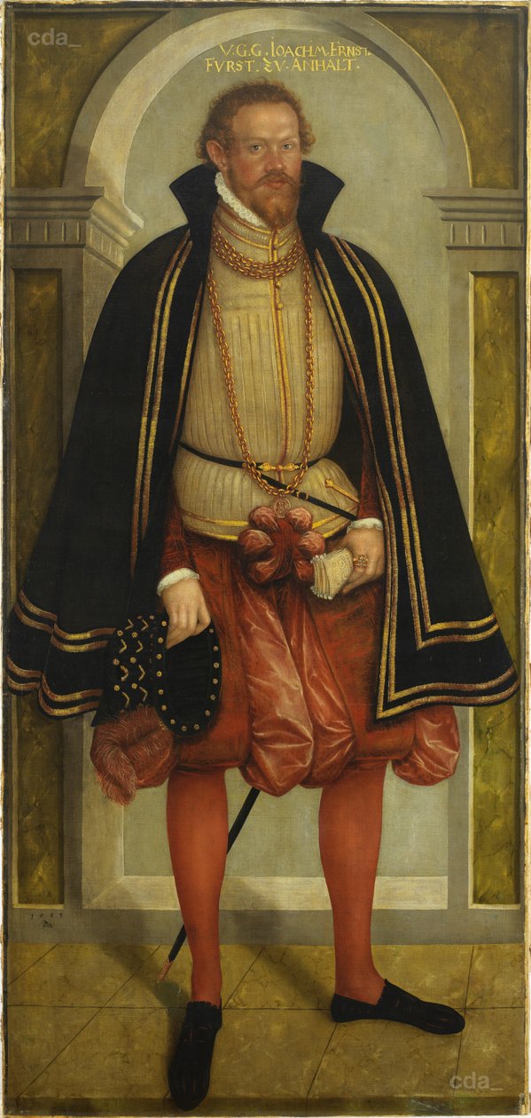 Portræt af prins Joachim Ernst von Anhalt (1536 - 1586) af Lucas Cranach the Younger