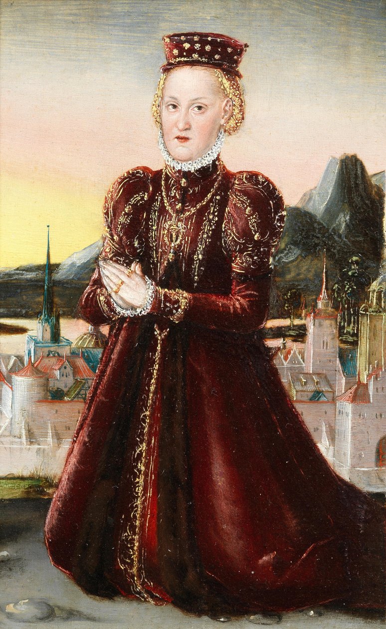 Portræt af prinsesse Agnes Gräfin von Barby af Lucas Cranach the Younger