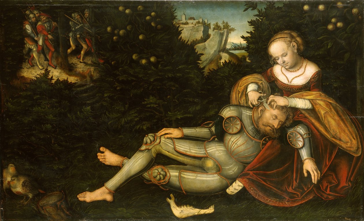 Samson og Delila af Lucas Cranach the Younger