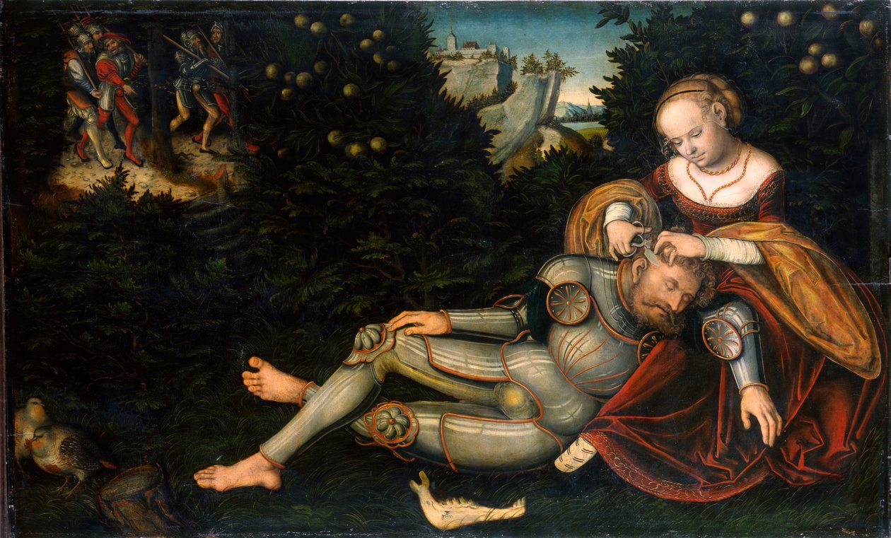Samson og Delila af Lucas Cranach the Younger