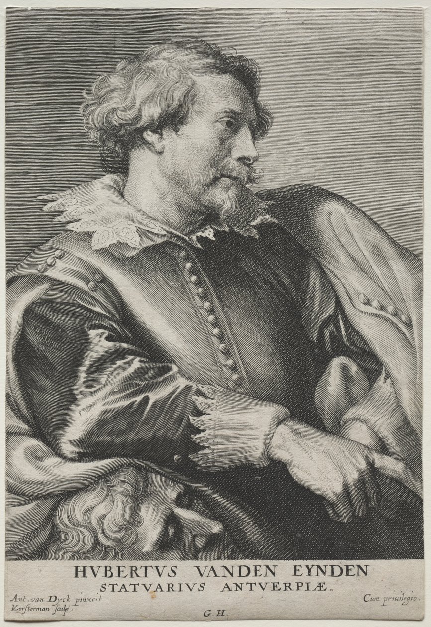 Portræt af Hubert van den Eyden af Lucas Emil Vorsterman