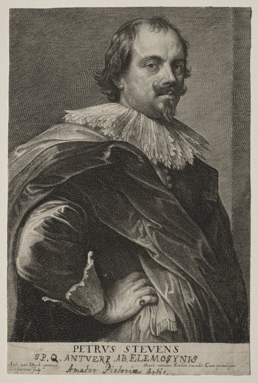 Portræt af Peter Stevens af Lucas Emil Vorsterman