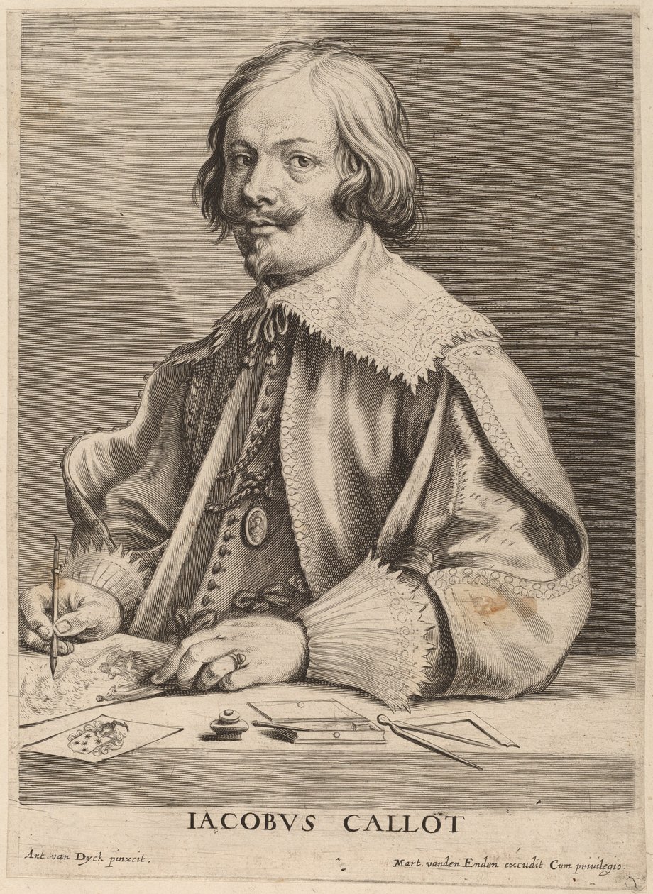 Jacques Callot af Lucas Emil Vorsterman after Sir Anthony van Dyck