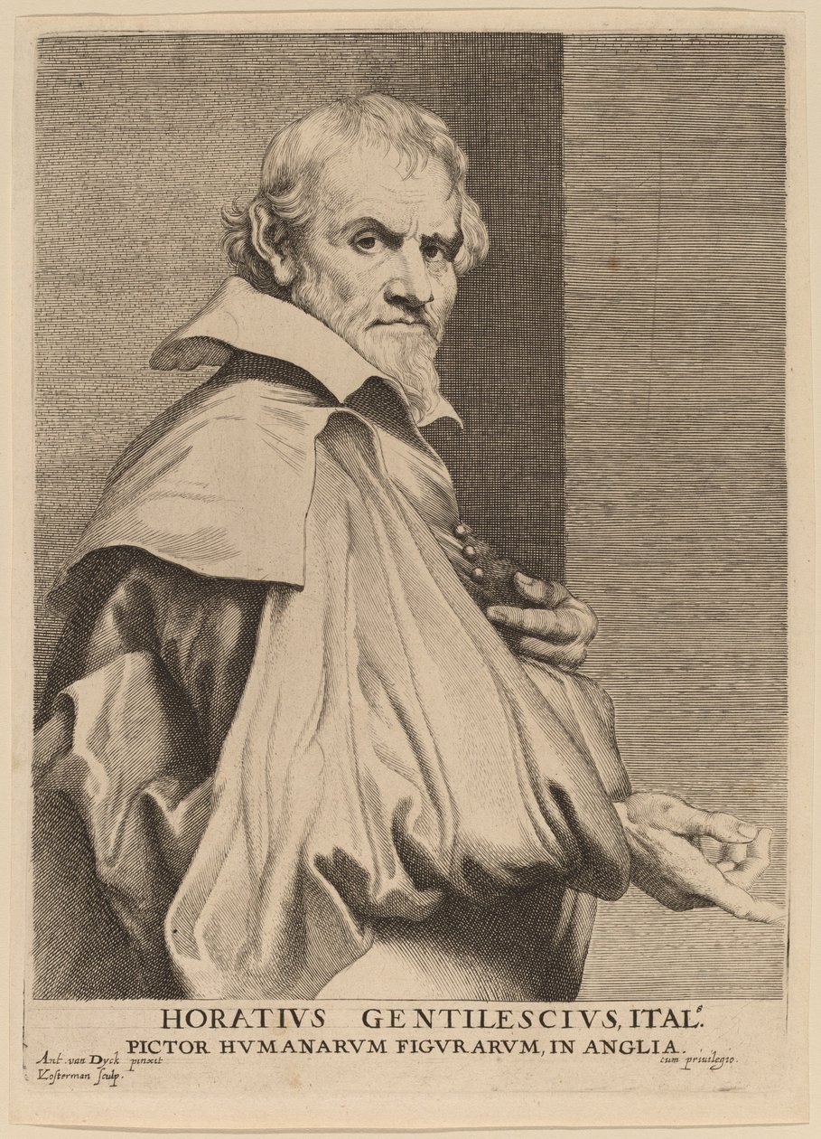 Orazio Gentileschi af Lucas Emil Vorsterman after Sir Anthony van Dyck