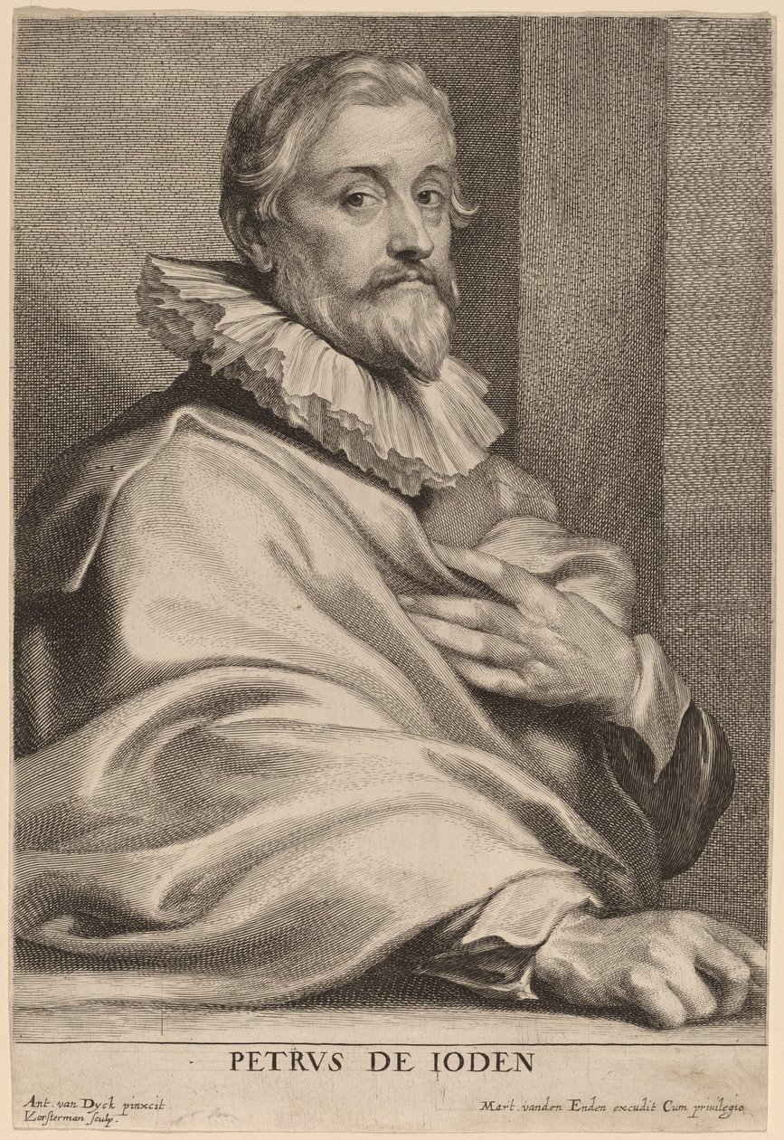 Pieter de Jode den Ældre af Lucas Emil Vorsterman after Sir Anthony van Dyck
