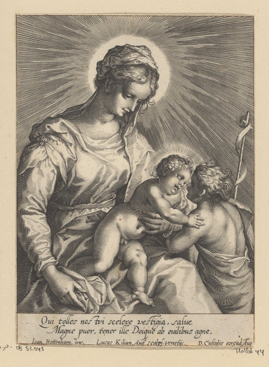 Maria med barn og Johannes Døberen af Lucas Kilian