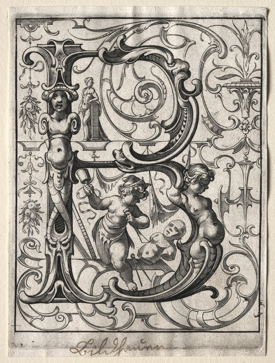 Nyt ABC-hæfte: B, 1627. af Lucas Kilian