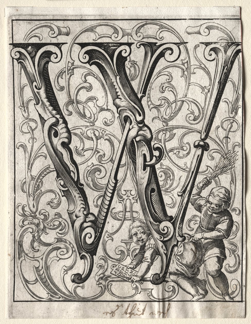 Ny ABC-hæfte: W, 1627. af Lucas Kilian