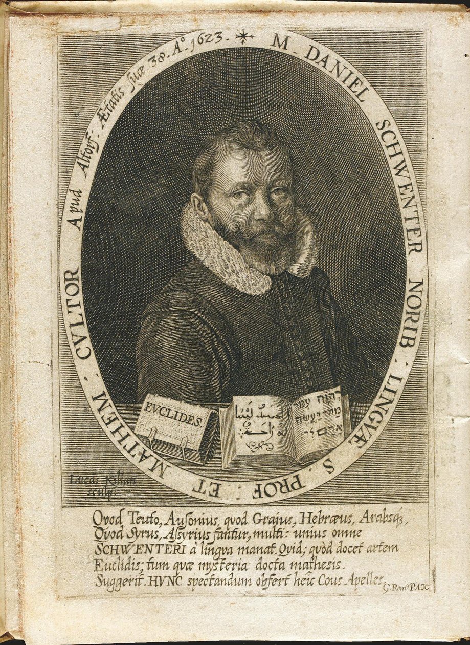 Portræt af Daniel Schwenter 1585-1636 af Lucas Kilian