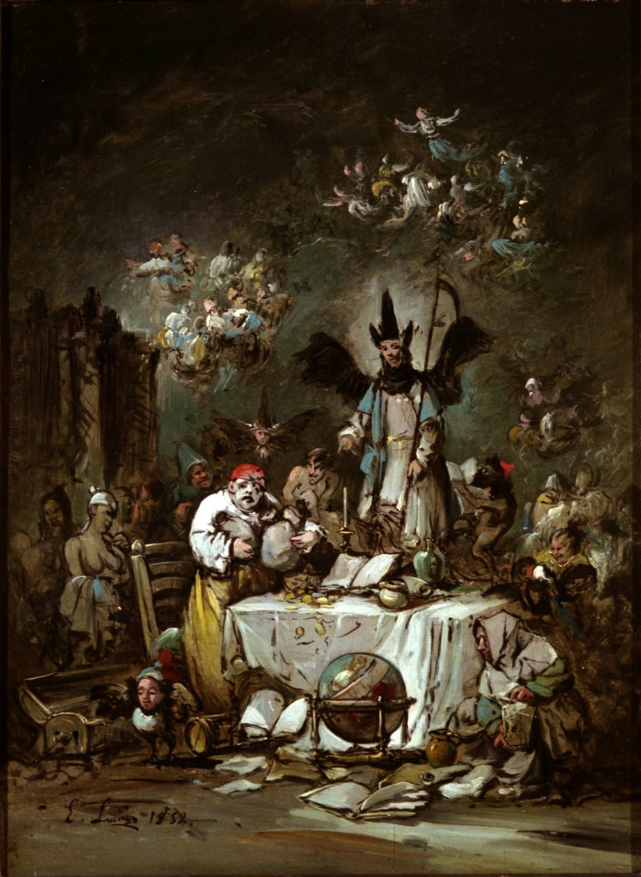 Allegorisk caprice. Avarius af Eugenio Lucas Velázquez