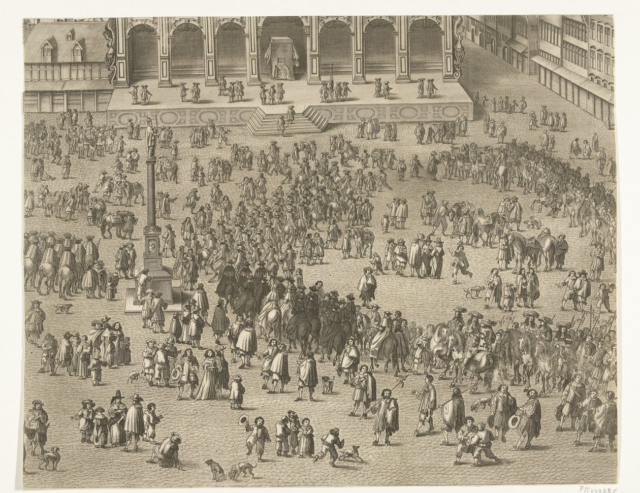 Proklamation i Gent af Charles II af Spanien som greve af Flandern (ark 5), 1666 af Lucas Vorsterman (II)