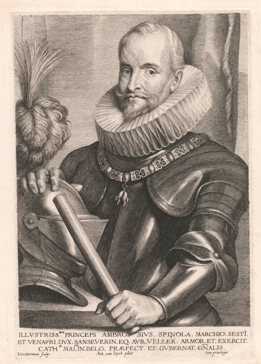 Illustrious Ambrose Spinola, Marquis Sest I af Lucas Vorsterman