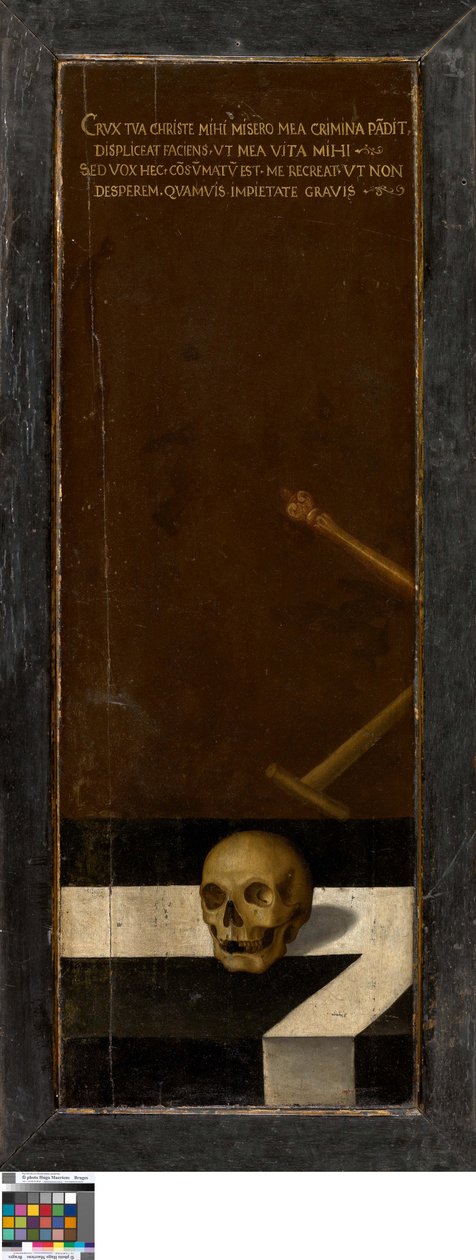 Johannes Døberen (venstre fløj), Donor (højre fløj), Vanitas Still Life (lukket) af Lucas de Heere