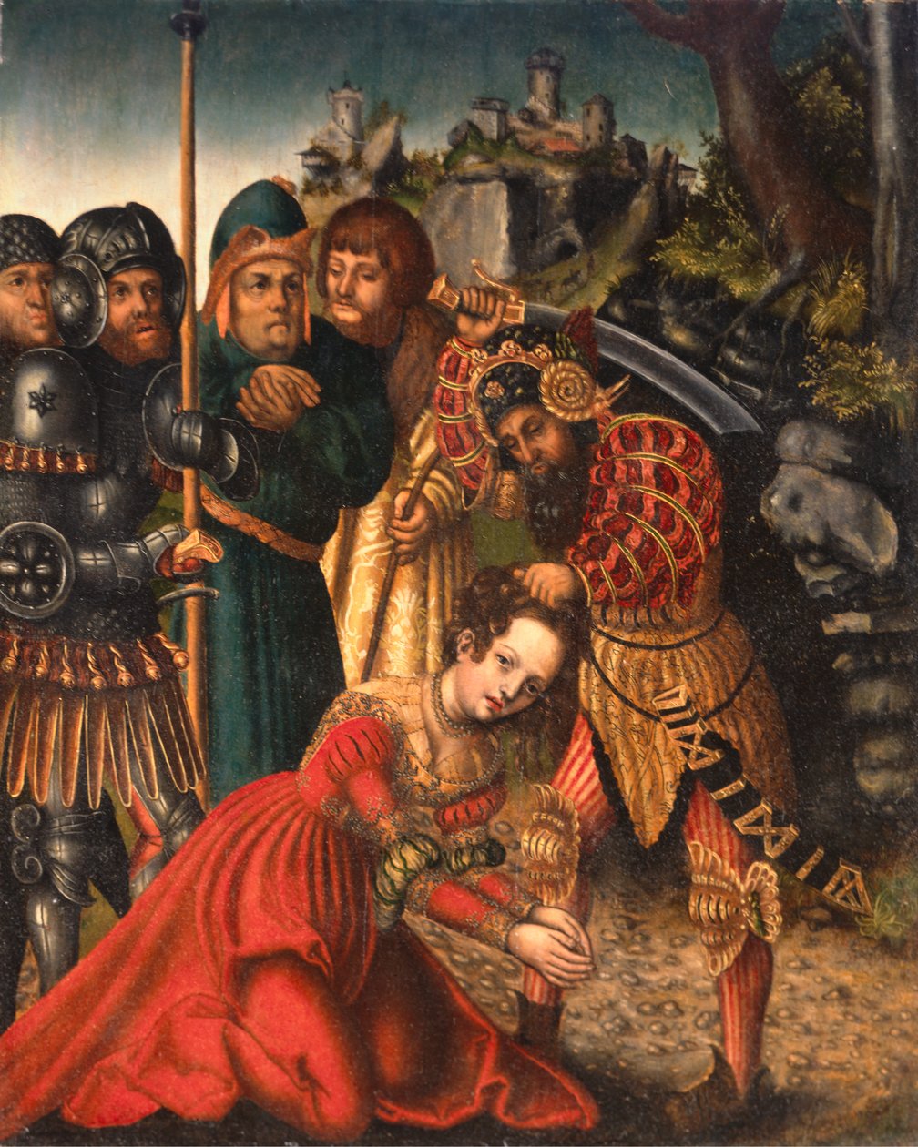 Sankt Katarinas martyrium af Lucas school of Cranach