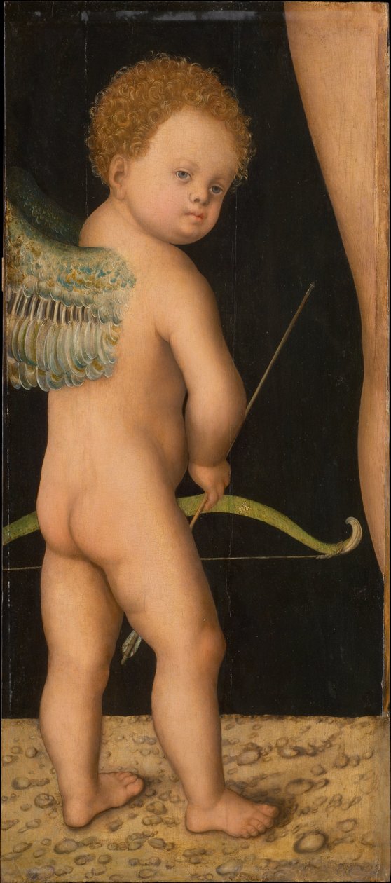 Amour - Amor, af Cranach, Lucas, den ældre (1472-1553). Olie på træ, ca 1530. Mål : 81x36 cm. Kunsthistorisk museum, Vienne af Lucas the Elder Cranach