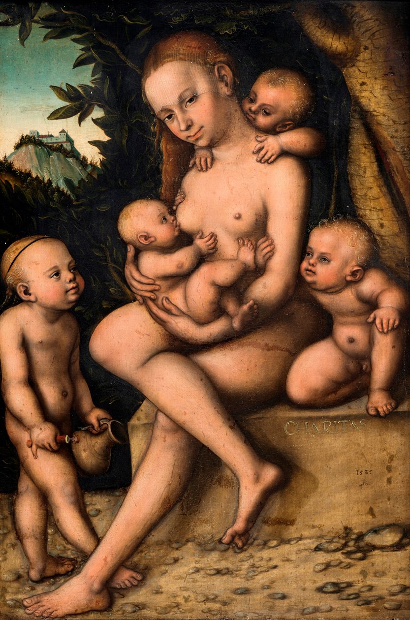 Caritas af Lucas the Elder Cranach