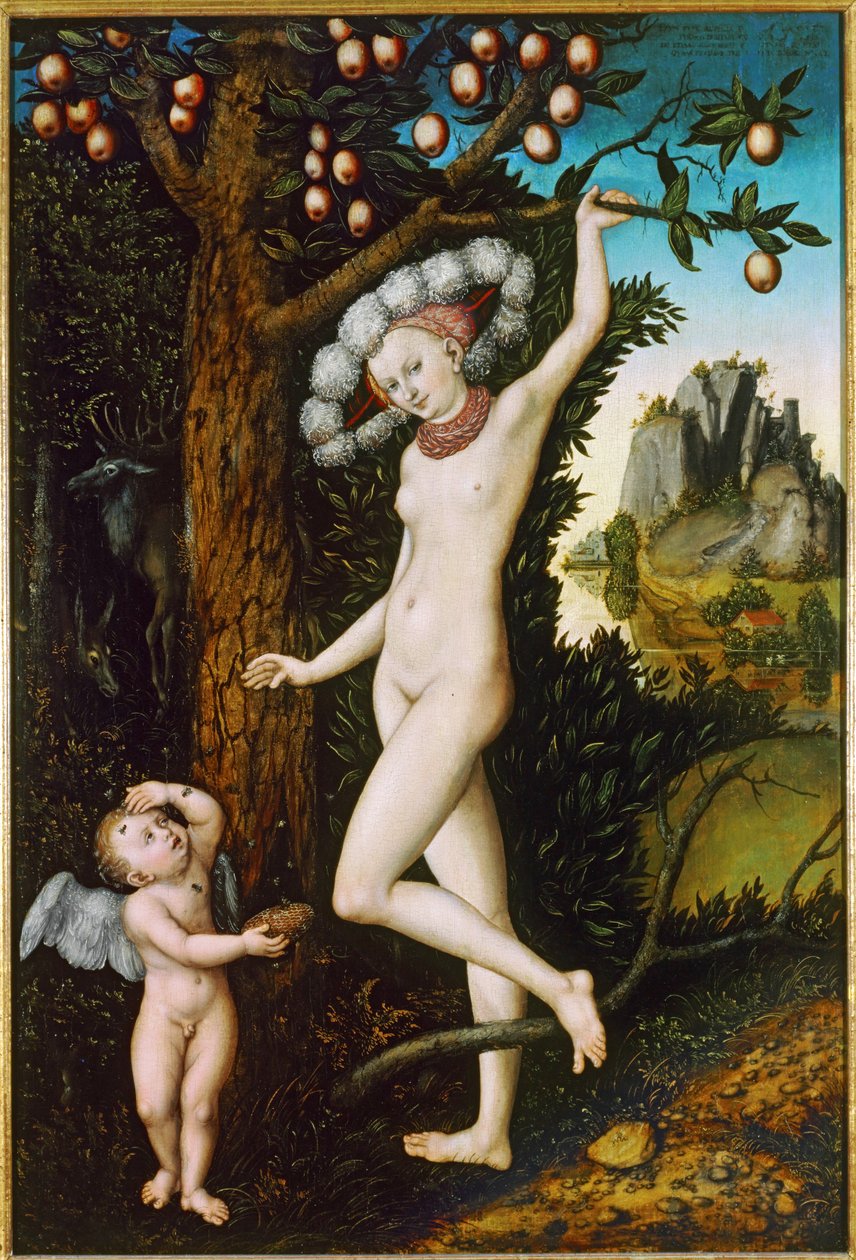 Amor klager til Venus ... (maleri på træ) af Lucas the Elder Cranach
