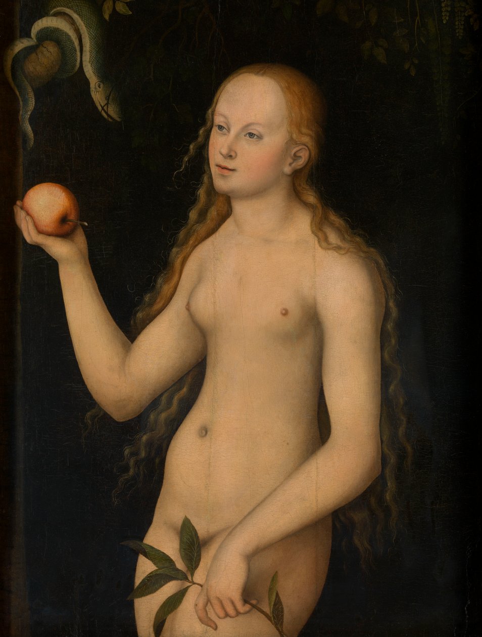 Eve (olie på panel) af Lucas the Elder Cranach