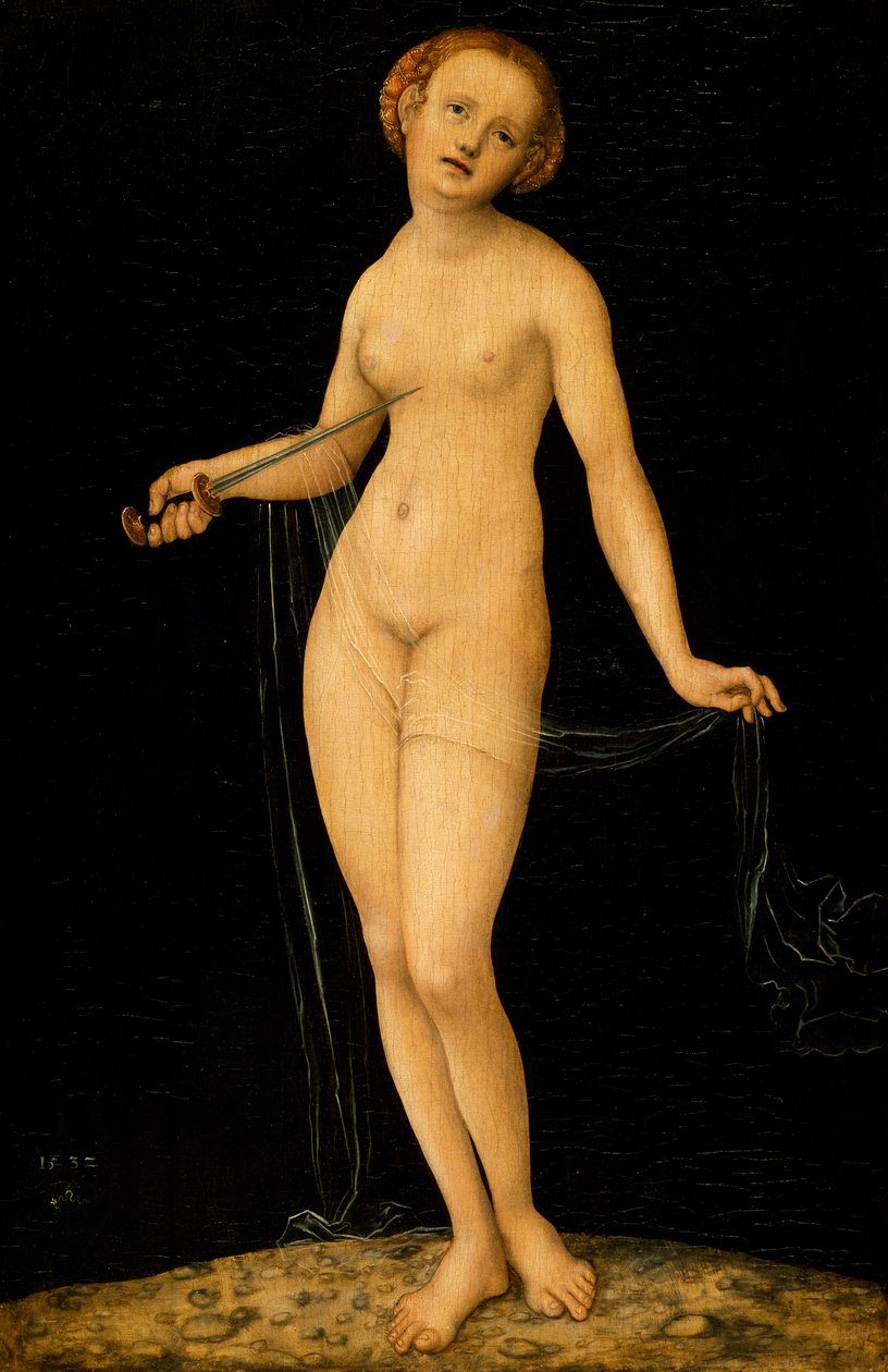 Lucretia, af Lucas Cranach den Ældre (1472-1553) af Lucas the Elder Cranach