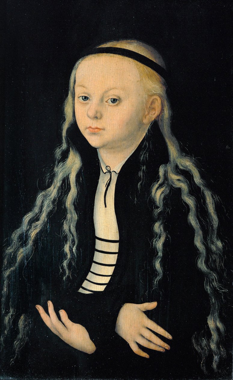 Magdalena Luther, datter af reformatoren Martin Luther ... af Lucas the Elder Cranach