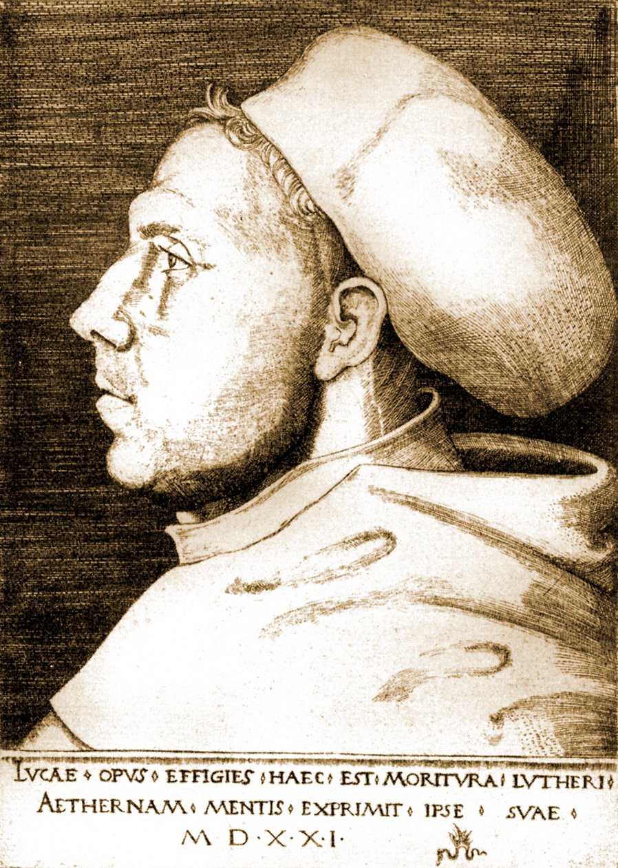Martin Luther som munk af Lucas the Elder Cranach