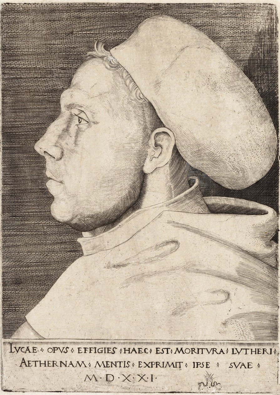 Martin Luther som en Augustinerbroder af Lucas Cranach den Ældre 1521 af Lucas the Elder Cranach