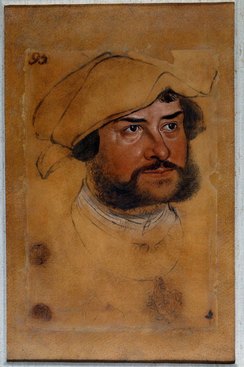 Portræt af hertug Ernest skriftefaderen Tegning af Lucas Cranach den Gamle (eller den ældre) af Lucas the Elder Cranach
