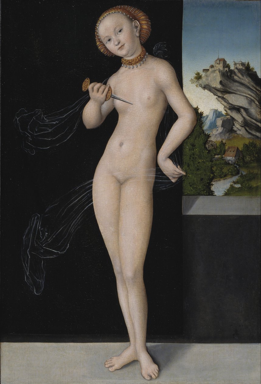 Portræt af Lucretia af Lucas the Elder Cranach