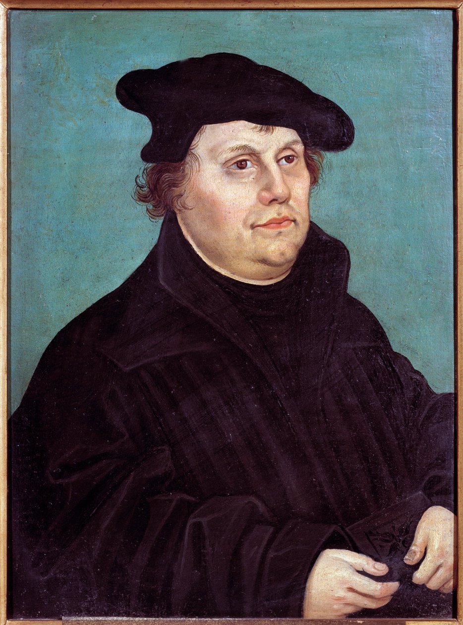 Portræt af Martin Luther (1483-1546) tysk religiøs reformator. Maleri af Lucas Cranach den Gamle (eller den Gamle af Lucas the Elder Cranach