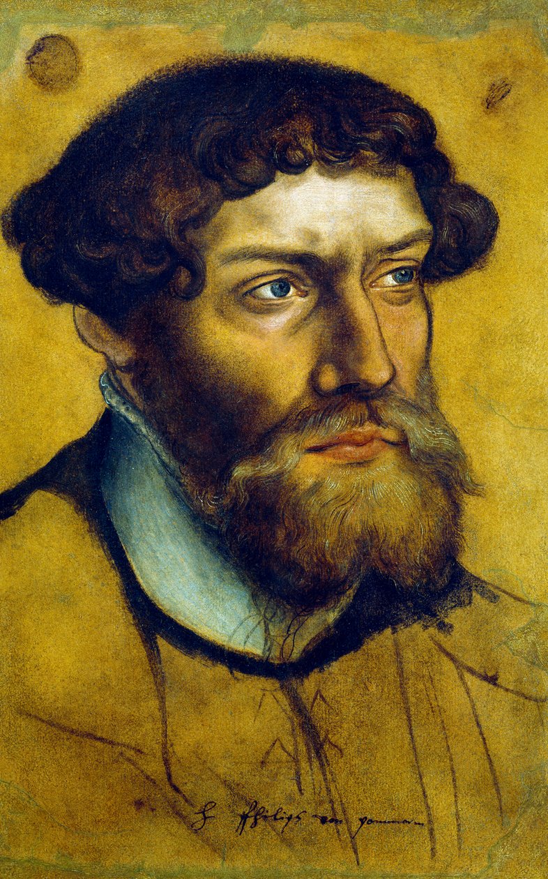 Portræt af Philip I, hertug af Pommern af Lucas Cranach Elder (1472-1553), tegning af Lucas the Elder Cranach