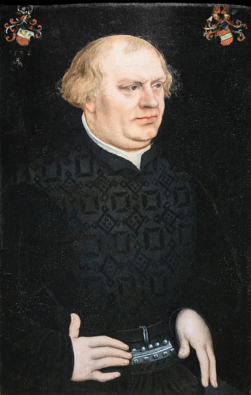 Portræt af en mand af Lucas the Elder Cranach