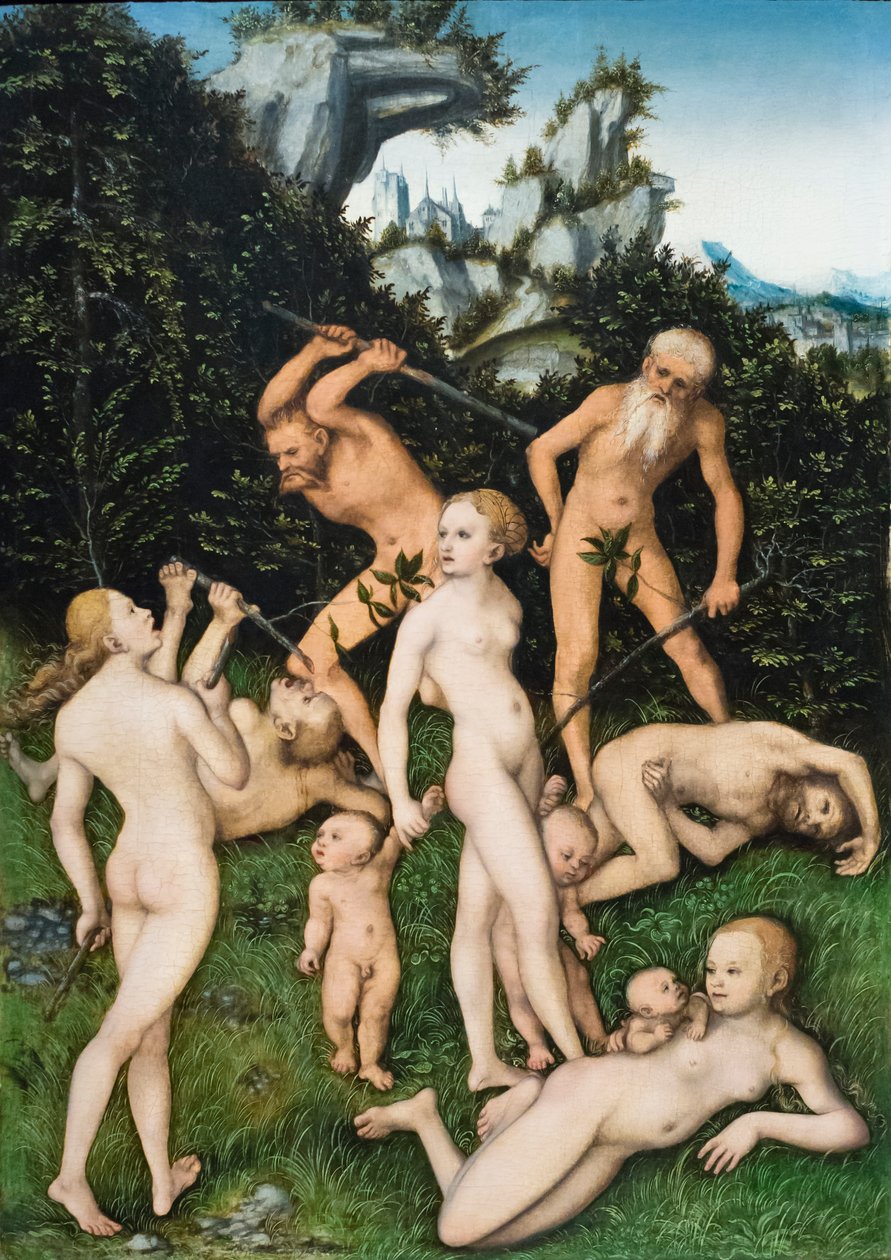 Primitive mennesker af Lucas the Elder Cranach