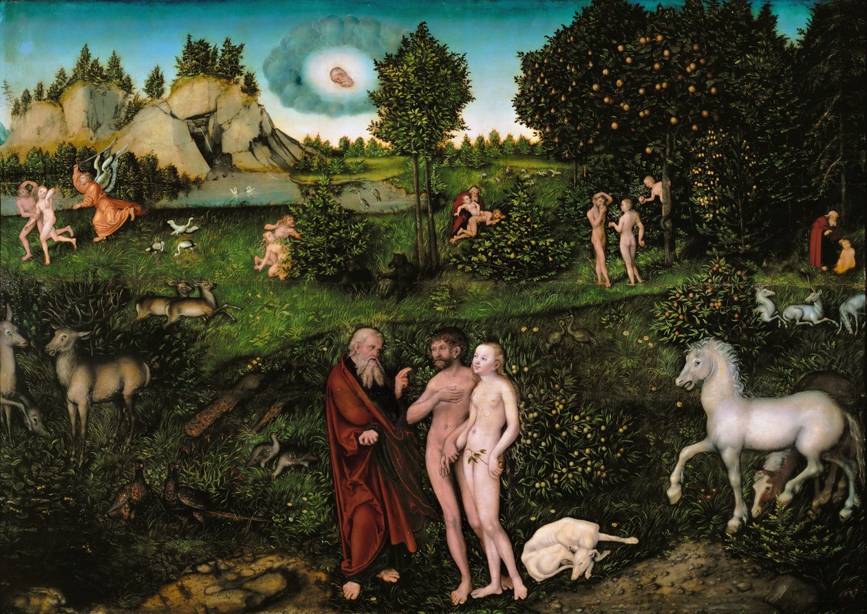 Renæssance: Paradise par Cranach, Lucas, the Elder (1472-1553) af Lucas the Elder Cranach