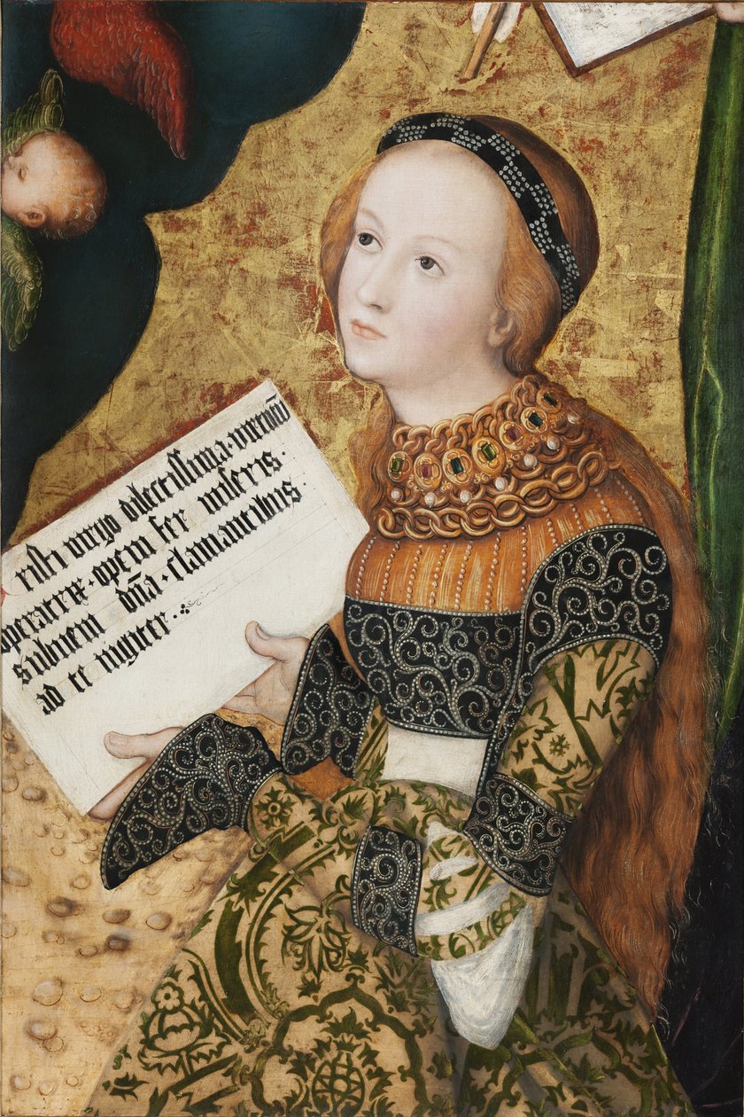 Sainte Christine - Saint Christina - Lucas Cranach, den ældre (1472-1553). Olie på træ, ca. 1520. Nationalgalleriet, Prag af Lucas the Elder Cranach