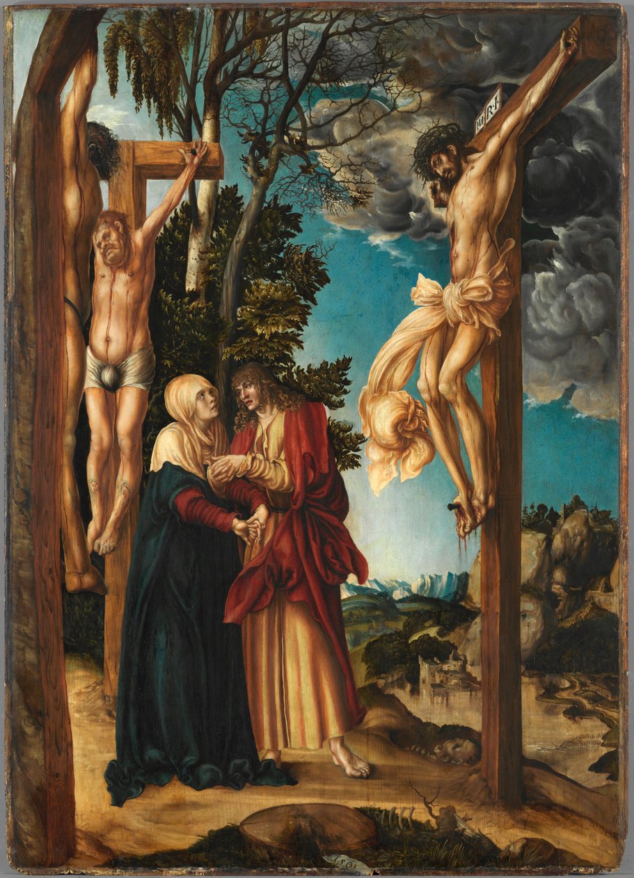Korsfæstelsen af Cranach, Lucas, den ældre (1472-1553). Olie på træ af Lucas the Elder Cranach